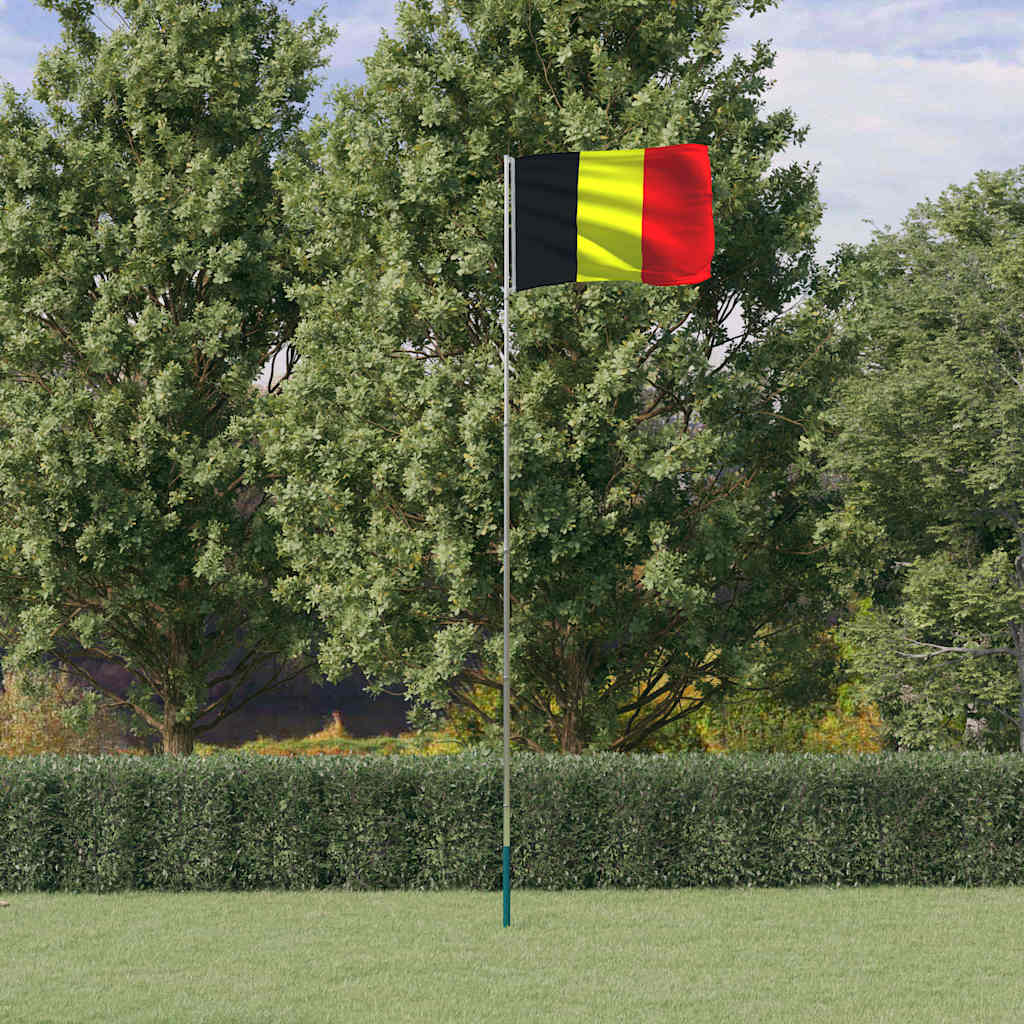 Vlag met vlaggenmast België 5,5 m aluminium