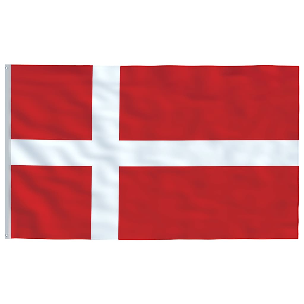 Vlag met vlaggenmast Denemarken 5,5 m aluminium