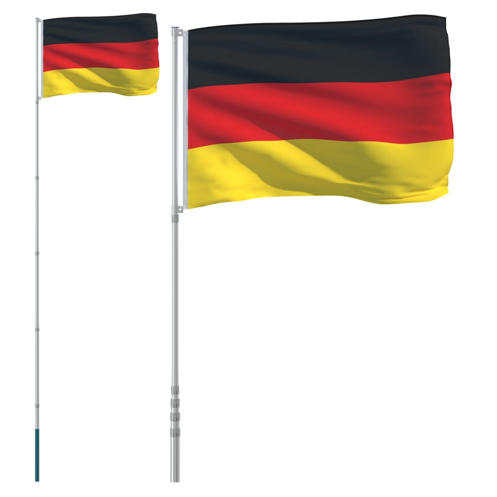 Vlag met vlaggenmast Duitsland 5,5 m aluminium is nu te koop bij PeponiXL, paradijselijk wonen!