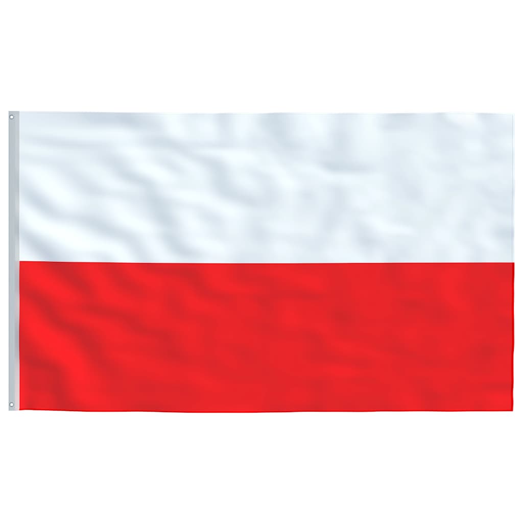 Vlag met vlaggenmast Polen 5,5 m aluminium
