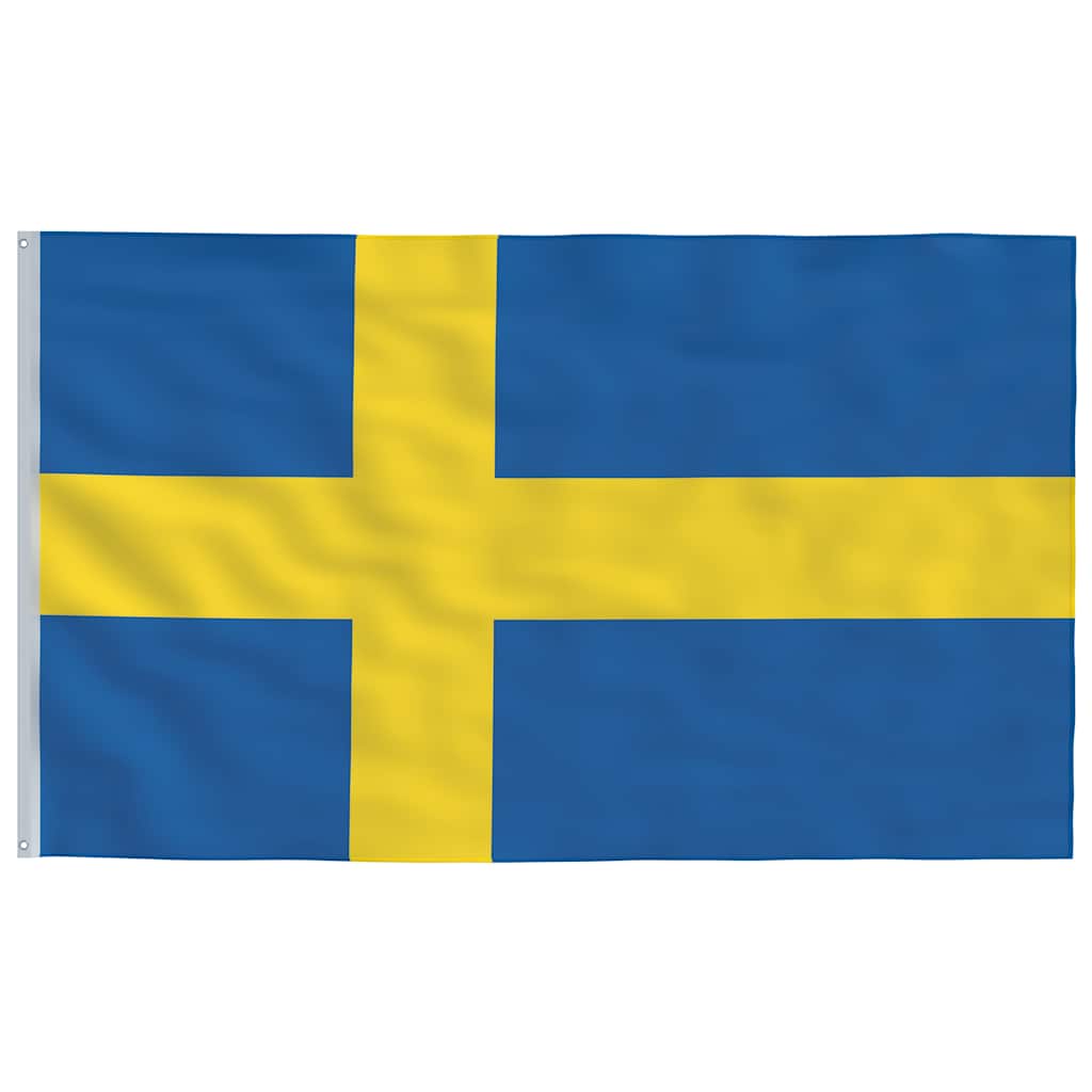 Vlag met vlaggenmast Zweden 5,5 m aluminium is nu te koop bij PeponiXL, paradijselijk wonen!