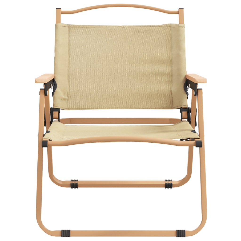 Campingstoelen 2 st 54x43x59 cm oxford stof beige is nu te koop bij PeponiXL, paradijselijk wonen!