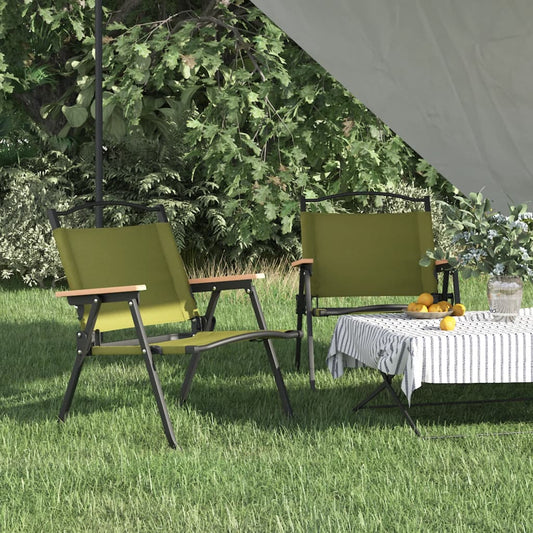 Campingstoelen 2 st 54x43x59 cm oxford stof groen is nu te koop bij PeponiXL, paradijselijk wonen!