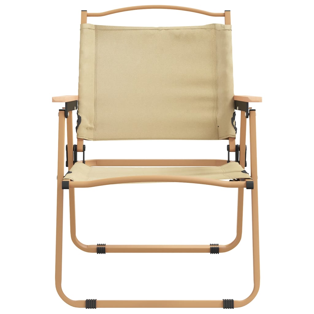 Campingstoelen 2 st 54x55x78 cm oxford stof beige is nu te koop bij PeponiXL, paradijselijk wonen!