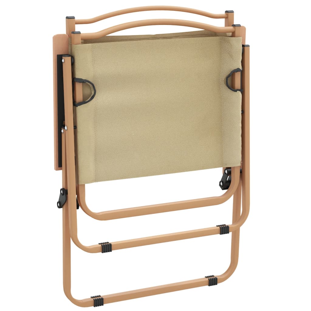 Campingstoelen 2 st 54x55x78 cm oxford stof beige is nu te koop bij PeponiXL, paradijselijk wonen!