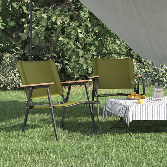 Campingstoelen 2 st 54x55x78 cm oxford stof groen is nu te koop bij PeponiXL, paradijselijk wonen!