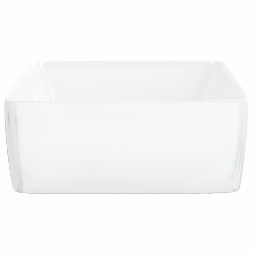 Wasbak 48x37x13 rechthoekig keramiek wit is nu te koop bij PeponiXL, paradijselijk wonen!