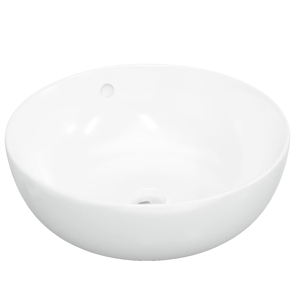 Wasbak 44x17 cm rond keramiek wit is nu te koop bij PeponiXL, paradijselijk wonen!