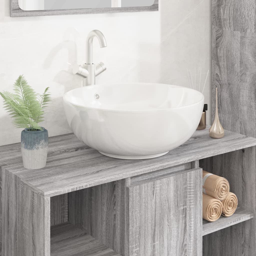 Wasbak 44x17 cm rond keramiek wit is nu te koop bij PeponiXL, paradijselijk wonen!