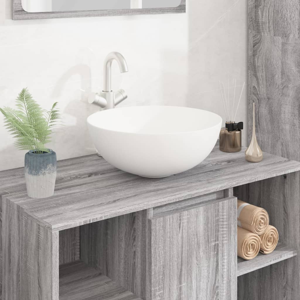 Wasbak 36x15 cm rond keramiek wit is nu te koop bij PeponiXL, paradijselijk wonen!