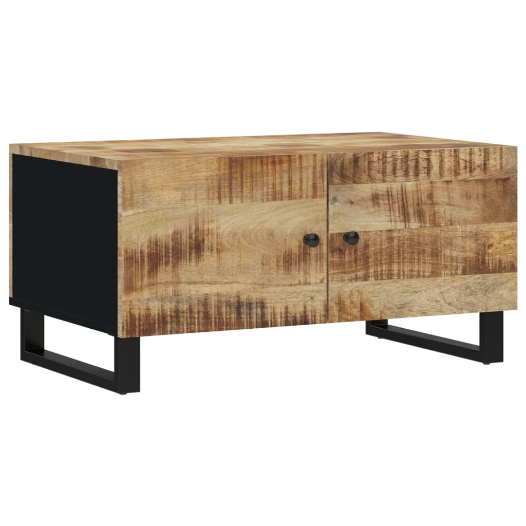 Salontafel 80x50x40 cm massief mangohout en bewerkt hout is nu te koop bij PeponiXL, paradijselijk wonen!