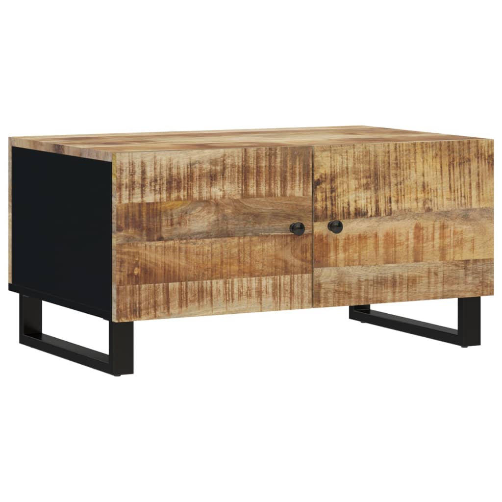 Salontafel 80x50x40 cm massief mangohout en bewerkt hout is nu te koop bij PeponiXL, paradijselijk wonen!