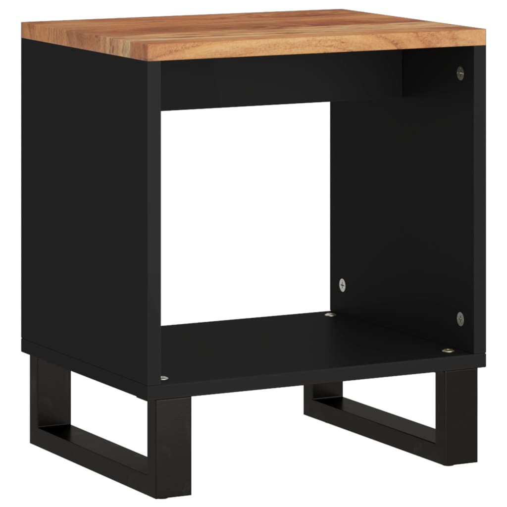 Salontafel 40x31x46 cm massief acaciahout en bewerkt hout is nu te koop bij PeponiXL, paradijselijk wonen!