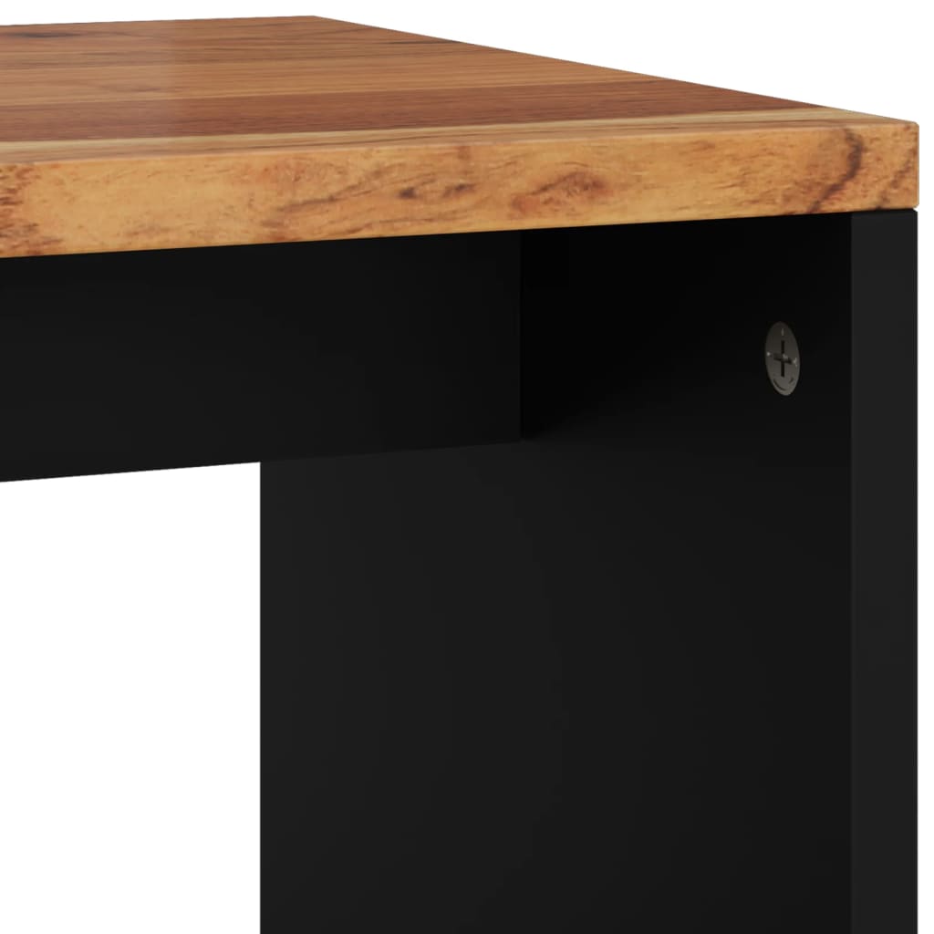 Salontafel 40x31x46 cm massief acaciahout en bewerkt hout is nu te koop bij PeponiXL, paradijselijk wonen!