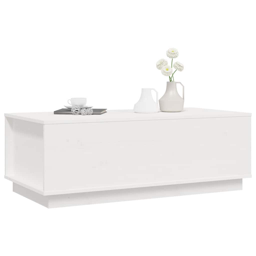 Salontafel 100x50x35 cm massief grenenhout wit is nu te koop bij PeponiXL, paradijselijk wonen!