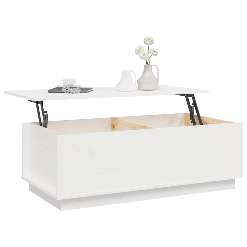 Salontafel 100x50x35 cm massief grenenhout wit is nu te koop bij PeponiXL, paradijselijk wonen!