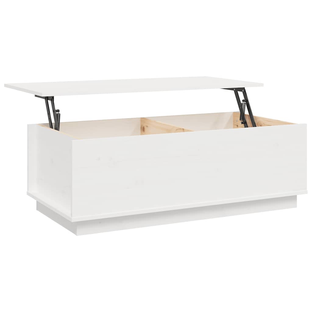 Salontafel 100x50x35 cm massief grenenhout wit is nu te koop bij PeponiXL, paradijselijk wonen!