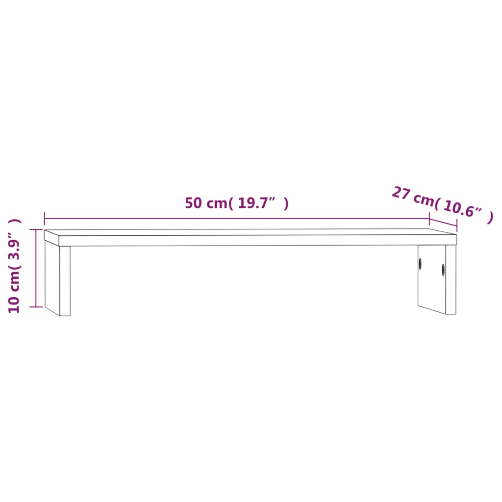 Monitorstandaard 50x27x10 cm massief grenenhout is nu te koop bij PeponiXL, paradijselijk wonen!