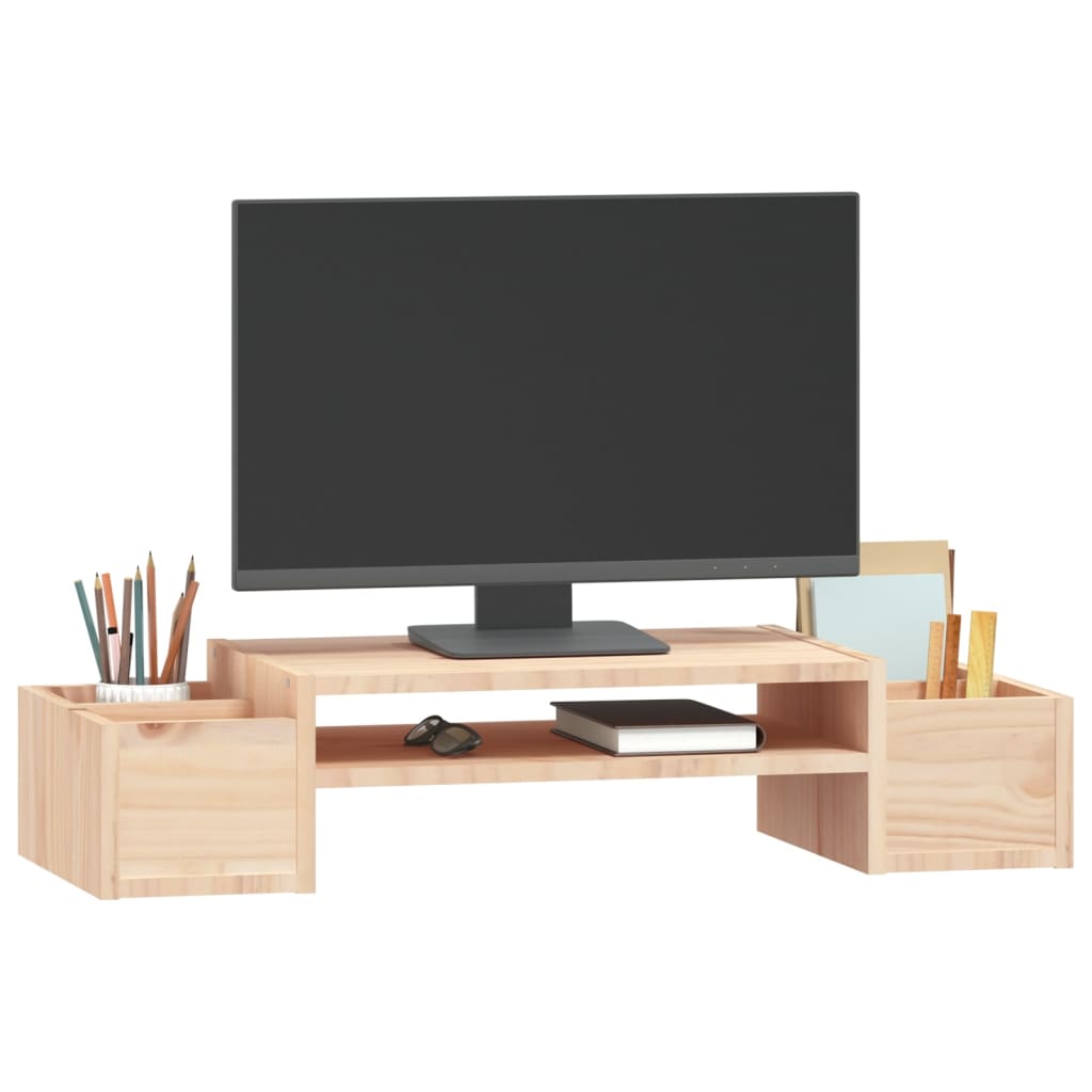 Monitorstandaard 70x27,5x15 cm massief grenenhout is nu te koop bij PeponiXL, paradijselijk wonen!