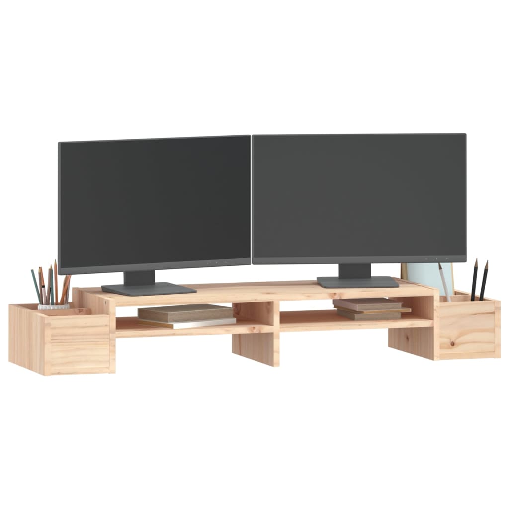 Monitorstandaard 100x27,5x15 cm massief grenenhout is nu te koop bij PeponiXL, paradijselijk wonen!