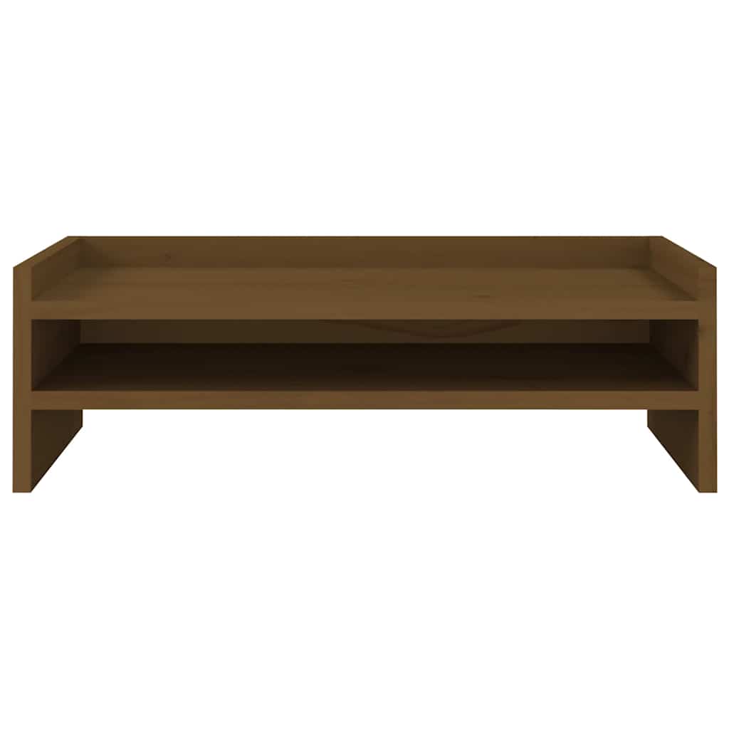 Monitorstandaard 50x24x16 cm massief grenenhout honingbruin is nu te koop bij PeponiXL, paradijselijk wonen!