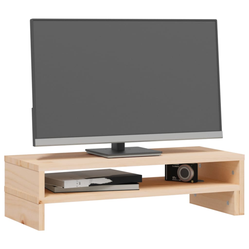 Monitorstandaard (52-101)x22x14 cm massief grenenhout is nu te koop bij PeponiXL, paradijselijk wonen!