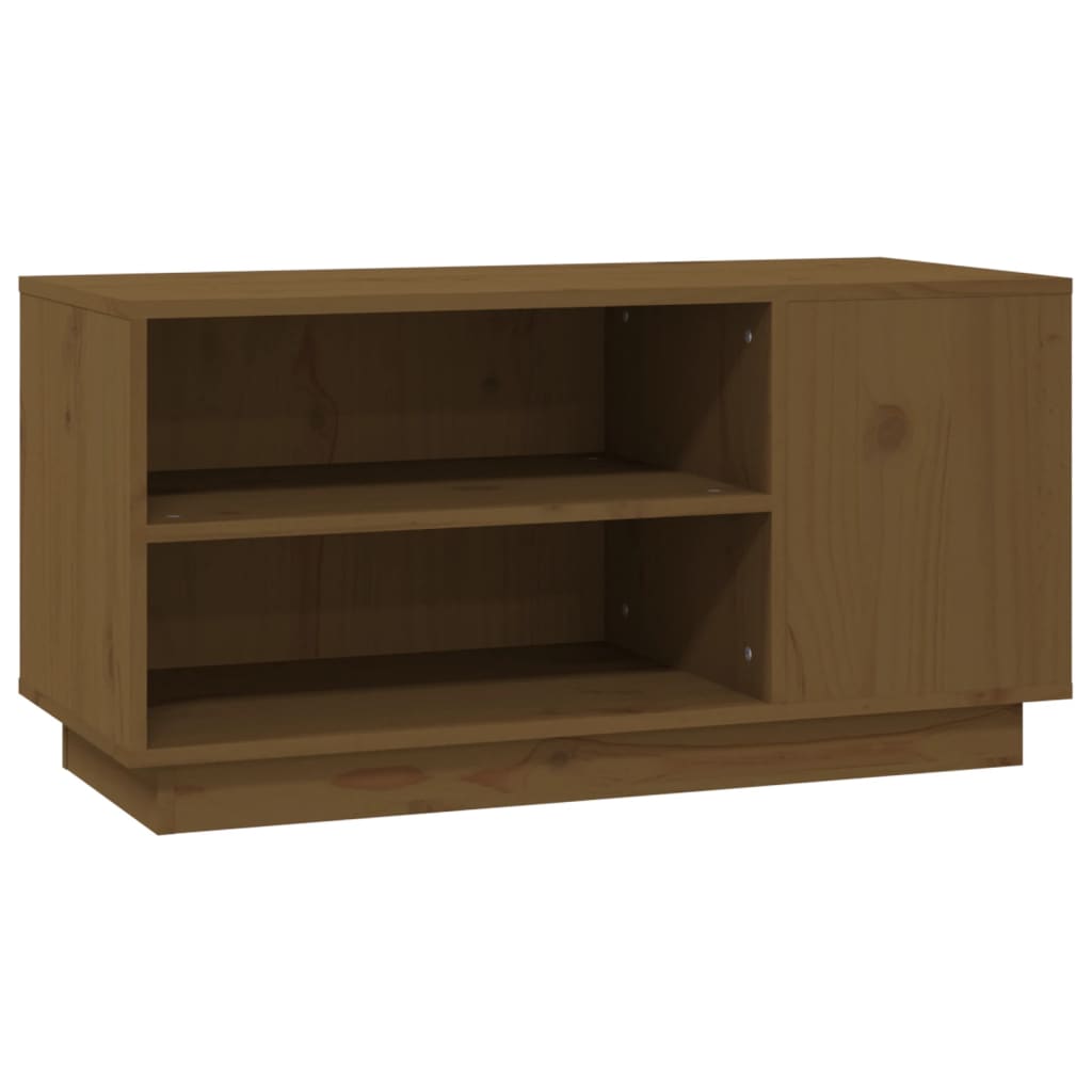 Tv-meubel 80x35x40,5 cm massief grenenhout honingbruin is nu te koop bij PeponiXL, paradijselijk wonen!