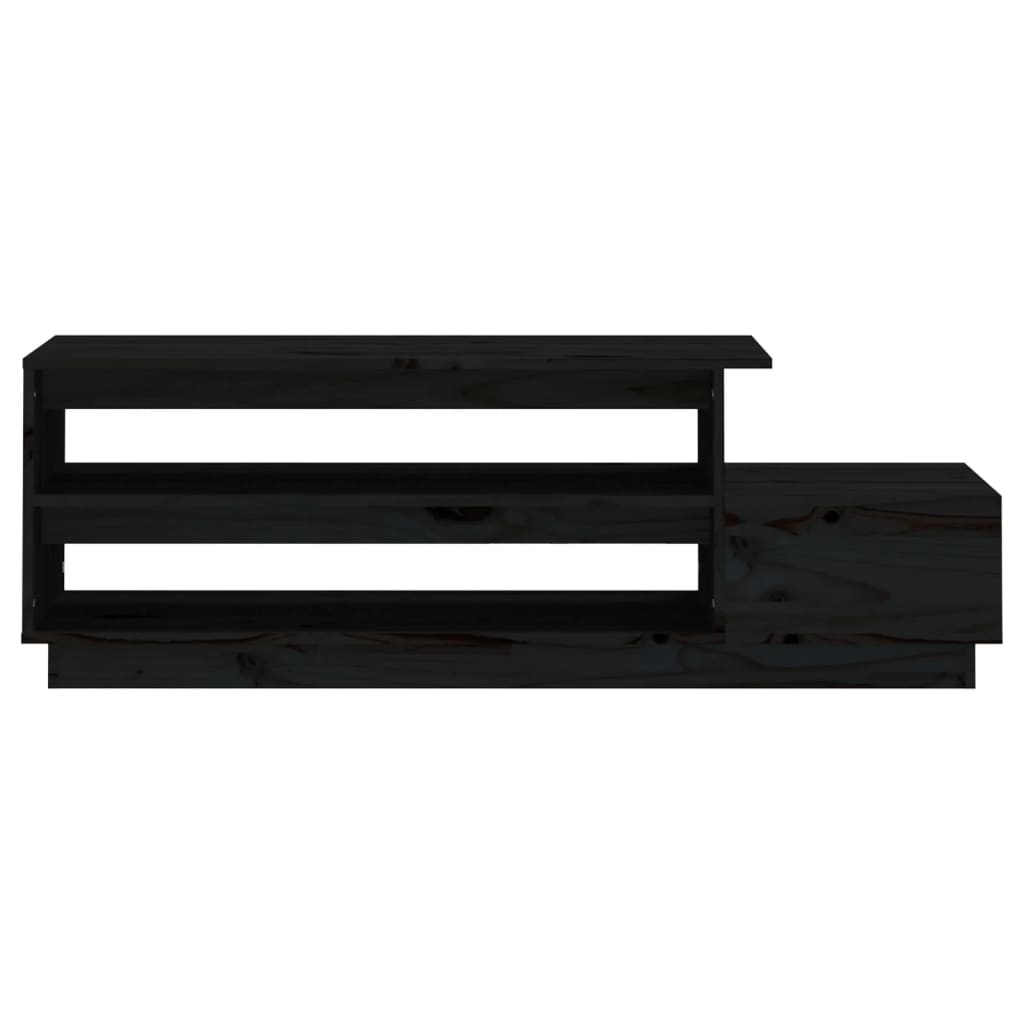 Salontafel 120x50x40,5 cm massief grenenhout zwart is nu te koop bij PeponiXL, paradijselijk wonen!