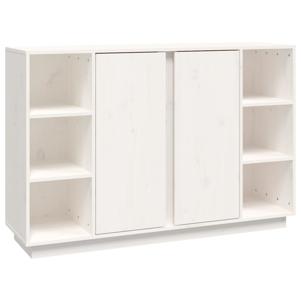Dressoir 120x35x80 cm massief grenenhout wit is nu te koop bij PeponiXL, paradijselijk wonen!