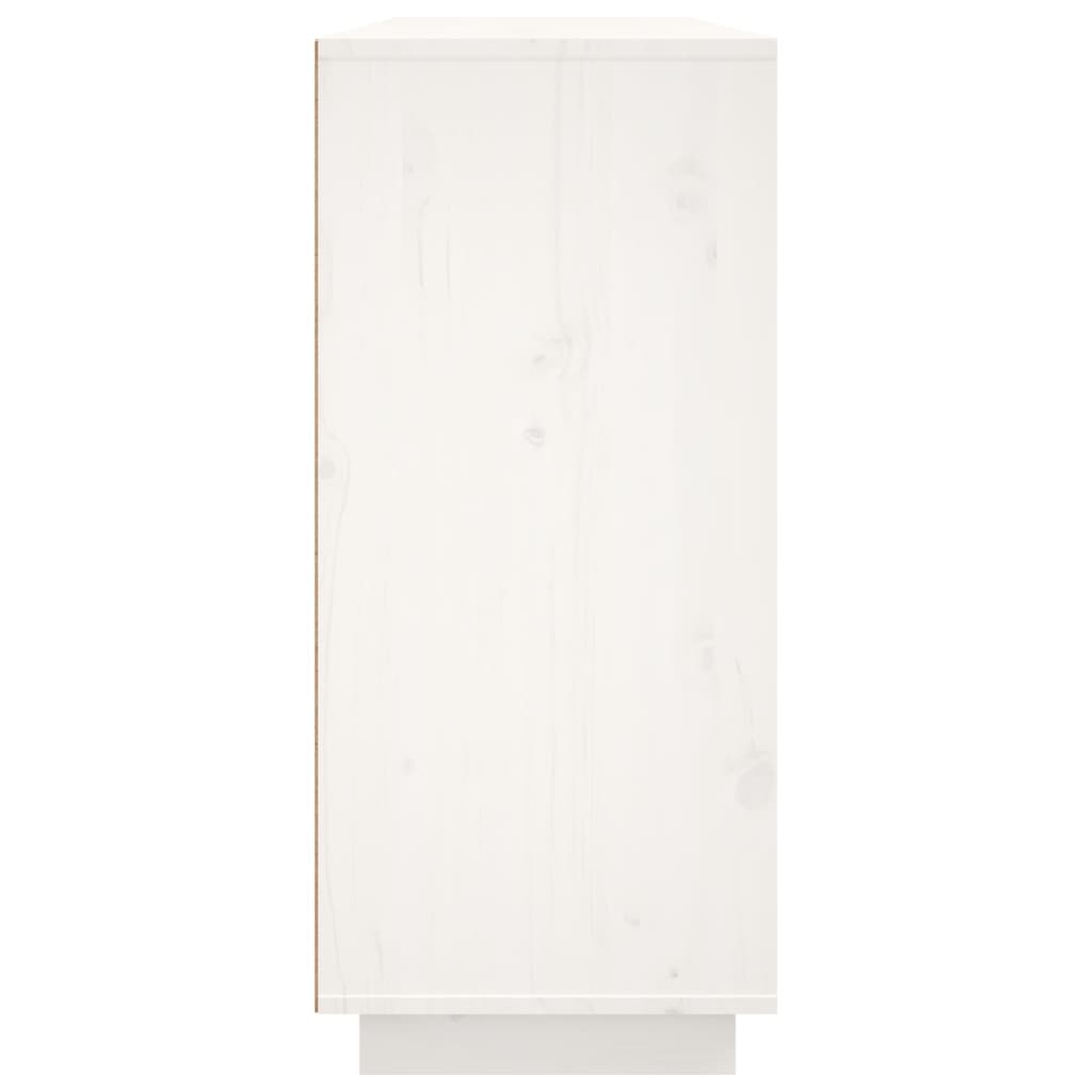 Dressoir 120x35x80 cm massief grenenhout wit is nu te koop bij PeponiXL, paradijselijk wonen!