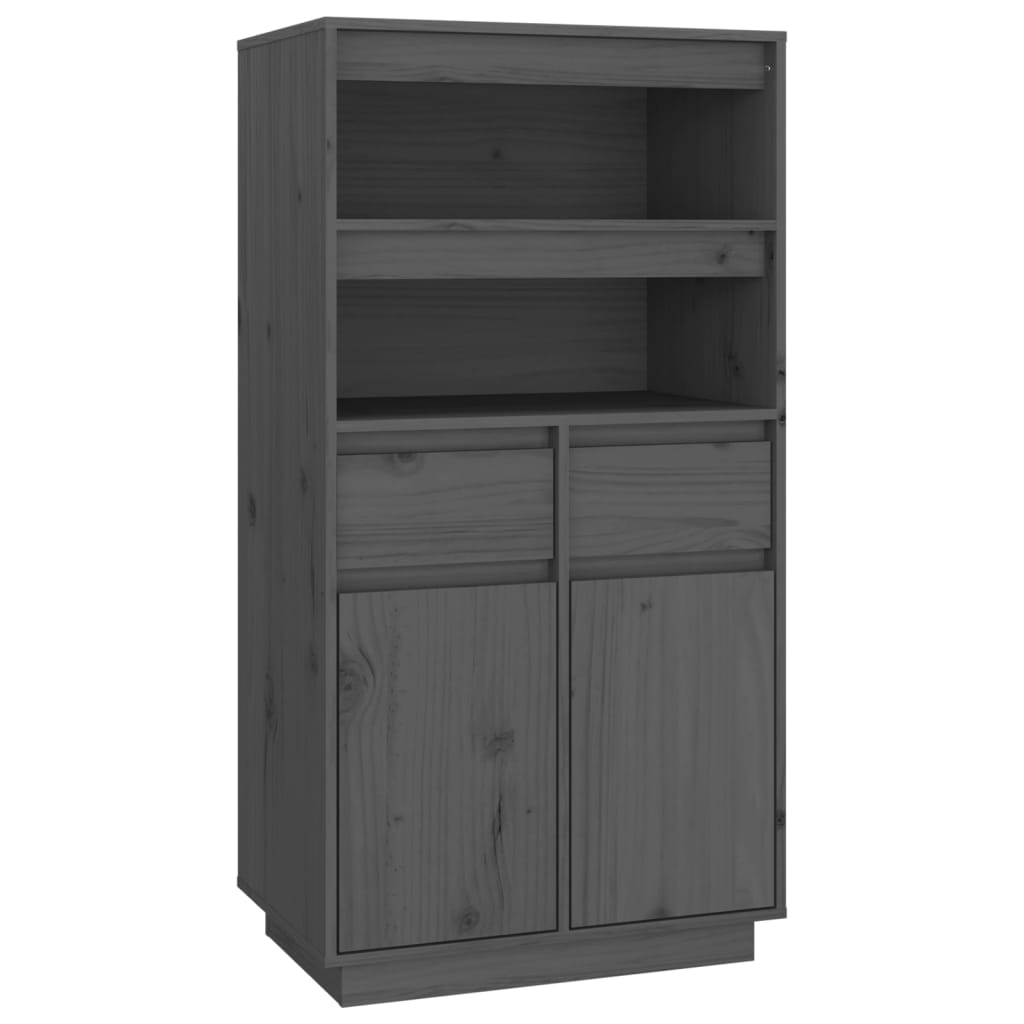 Hoge kast 60x40x116,5 cm massief grenenhout grijs is nu te koop bij PeponiXL, paradijselijk wonen!