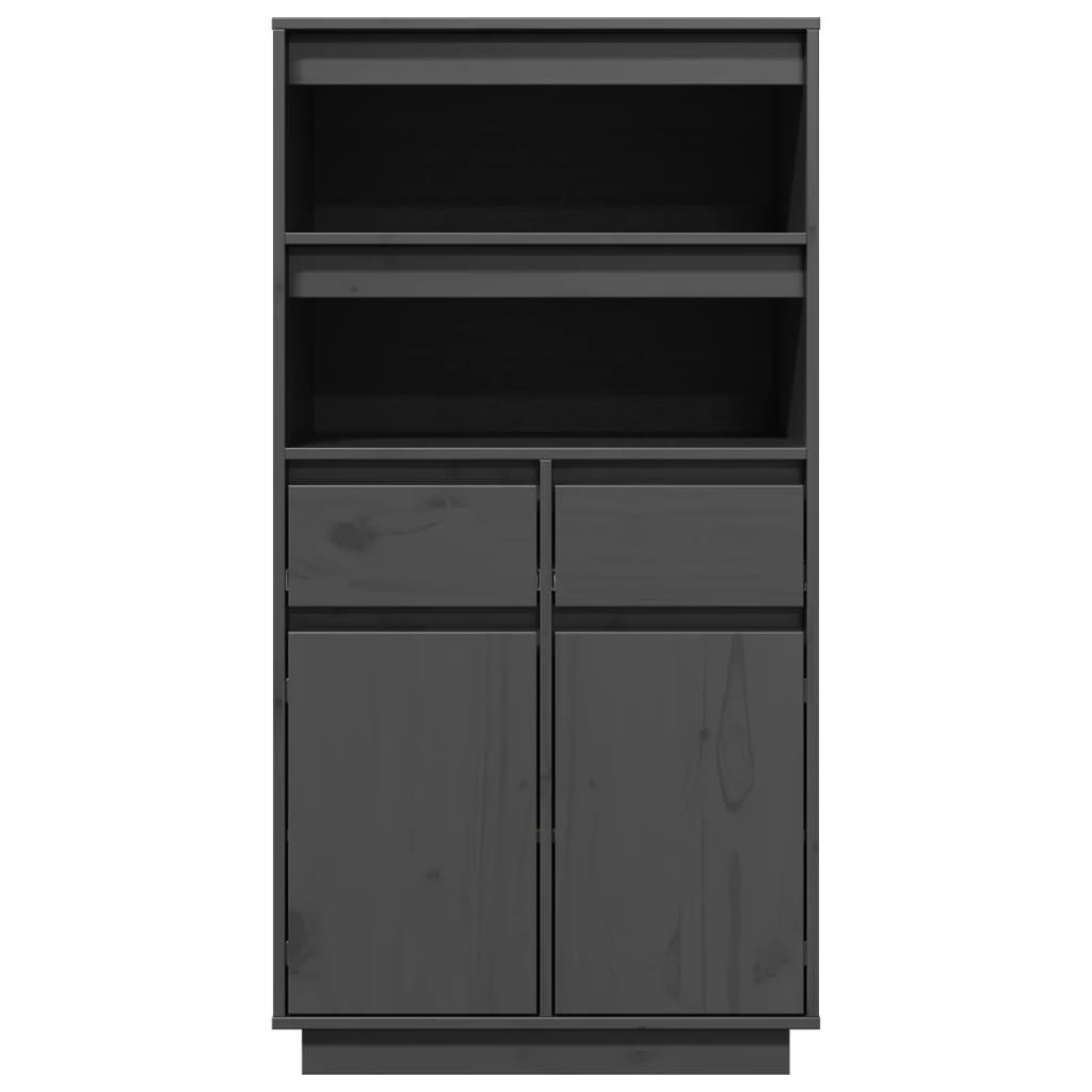 Hoge kast 60x40x116,5 cm massief grenenhout grijs is nu te koop bij PeponiXL, paradijselijk wonen!