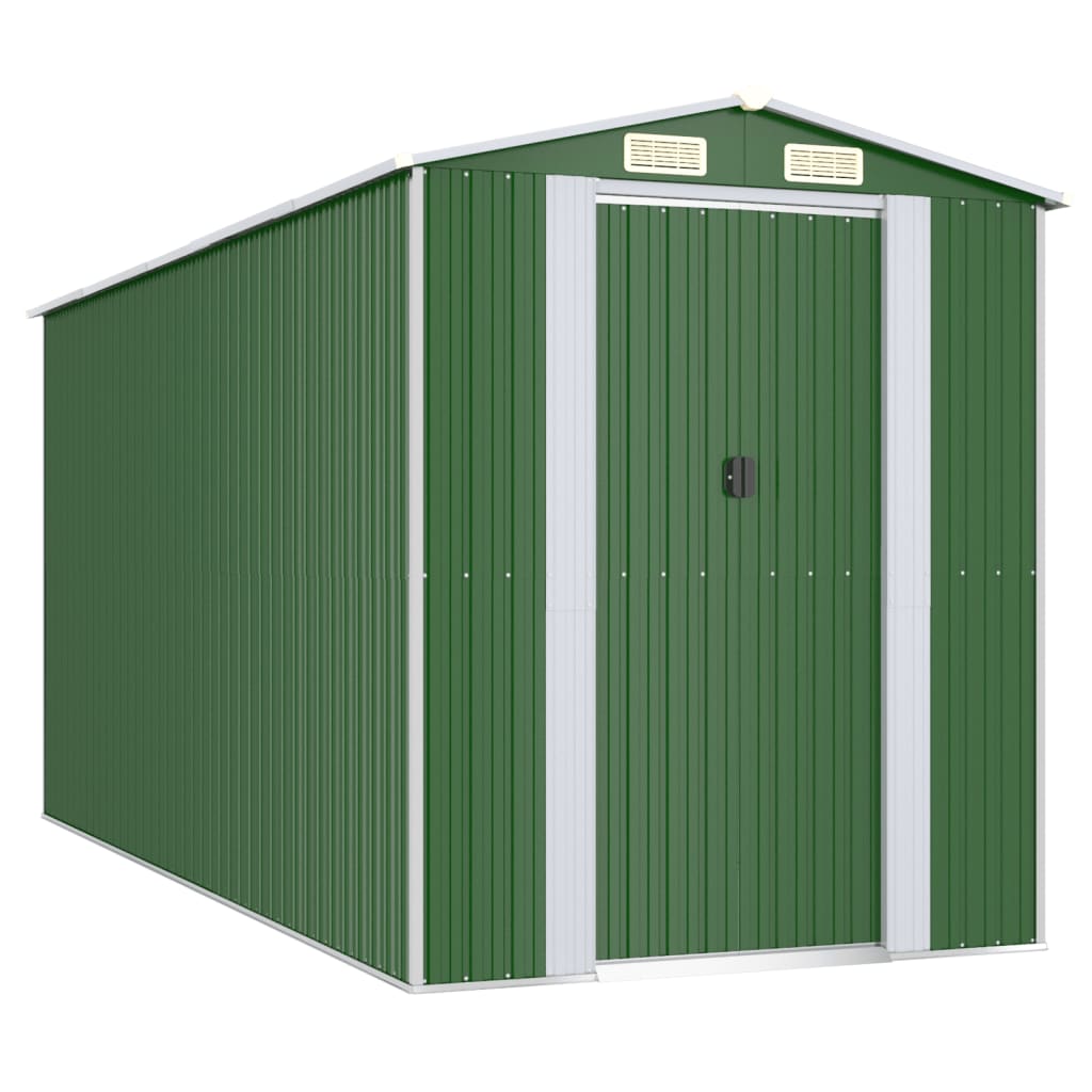 Tuinschuur 192x440x223 cm gegalvaniseerd staal groen is nu te koop bij PeponiXL, paradijselijk wonen!