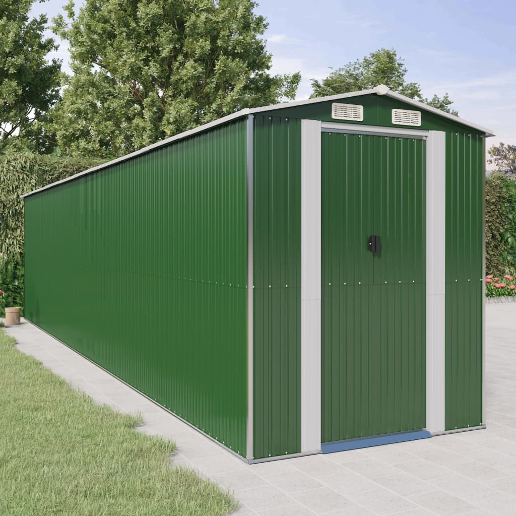 Tuinschuur 192x855x223 cm gegalvaniseerd staal groen is nu te koop bij PeponiXL, paradijselijk wonen!