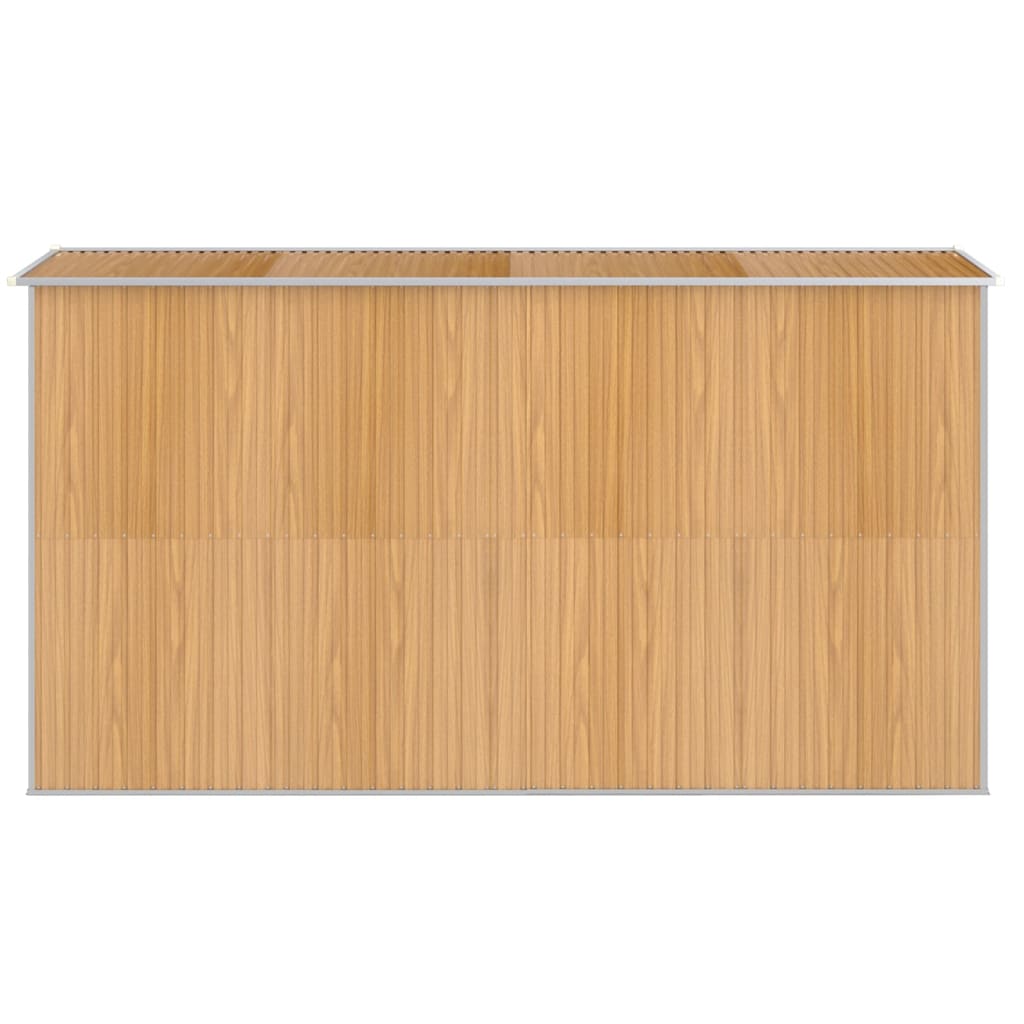 Tuinschuur 192x357x223 cm gegalvaniseerd staal lichtbruin is nu te koop bij PeponiXL, paradijselijk wonen!