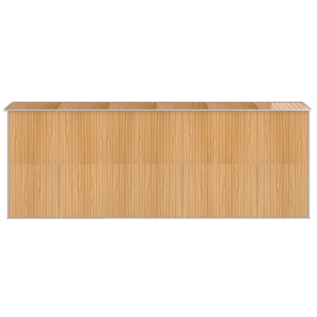 Tuinschuur 192x523x223 cm gegalvaniseerd staal lichtbruin is nu te koop bij PeponiXL, paradijselijk wonen!