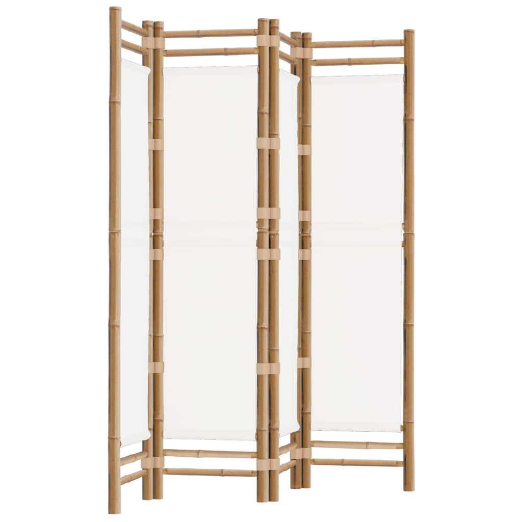Kamerscherm 4-panelen inklapbaar 160 cm bamboe en canvas is nu te koop bij PeponiXL, paradijselijk wonen!