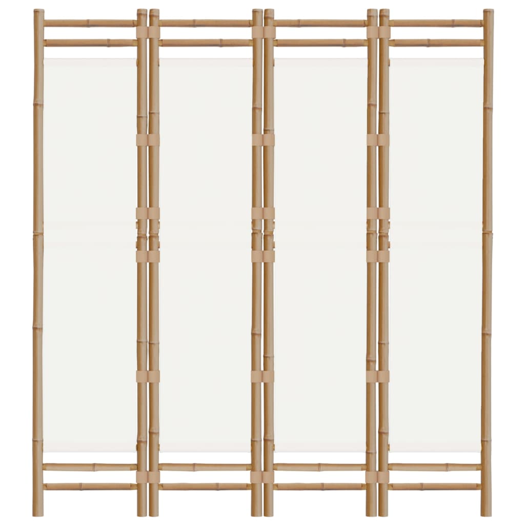 Kamerscherm 4-panelen inklapbaar 160 cm bamboe en canvas is nu te koop bij PeponiXL, paradijselijk wonen!