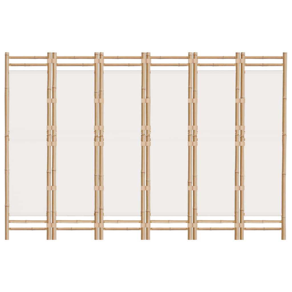 Kamerscherm 6-panelen inklapbaar 240 cm bamboe en canvas is nu te koop bij PeponiXL, paradijselijk wonen!