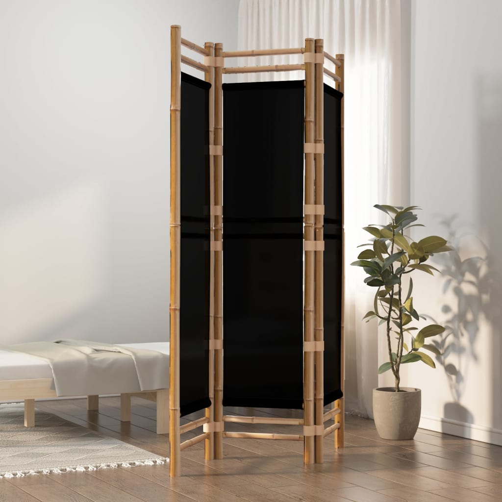 Kamerscherm 3-panelen inklapbaar 120 cm bamboe en canvas is nu te koop bij PeponiXL, paradijselijk wonen!