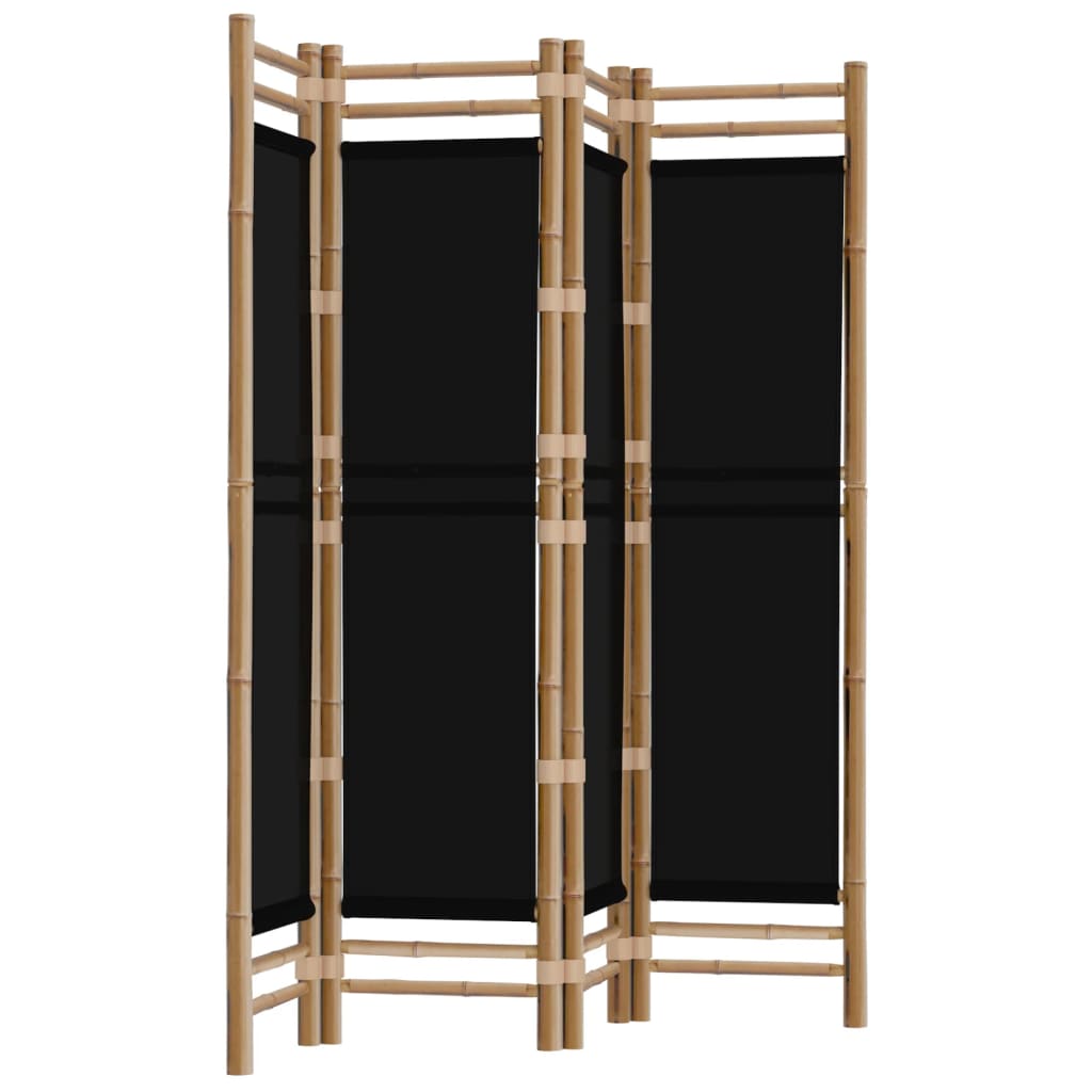 Kamerscherm 4-panelen inklapbaar 160 cm bamboe en canvas is nu te koop bij PeponiXL, paradijselijk wonen!