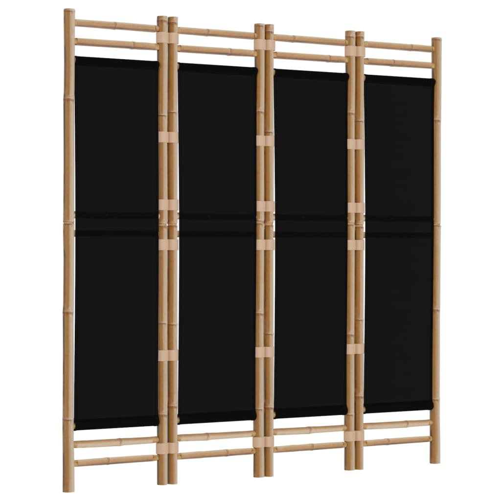Kamerscherm 4-panelen inklapbaar 160 cm bamboe en canvas is nu te koop bij PeponiXL, paradijselijk wonen!