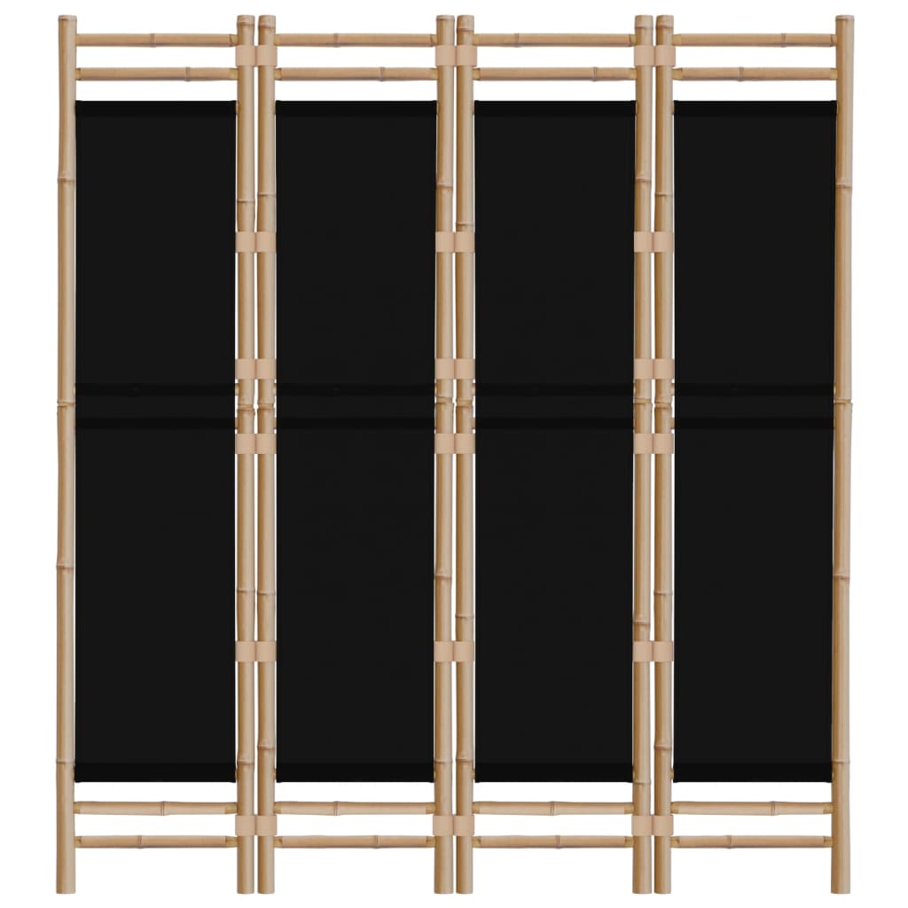 Kamerscherm 4-panelen inklapbaar 160 cm bamboe en canvas is nu te koop bij PeponiXL, paradijselijk wonen!