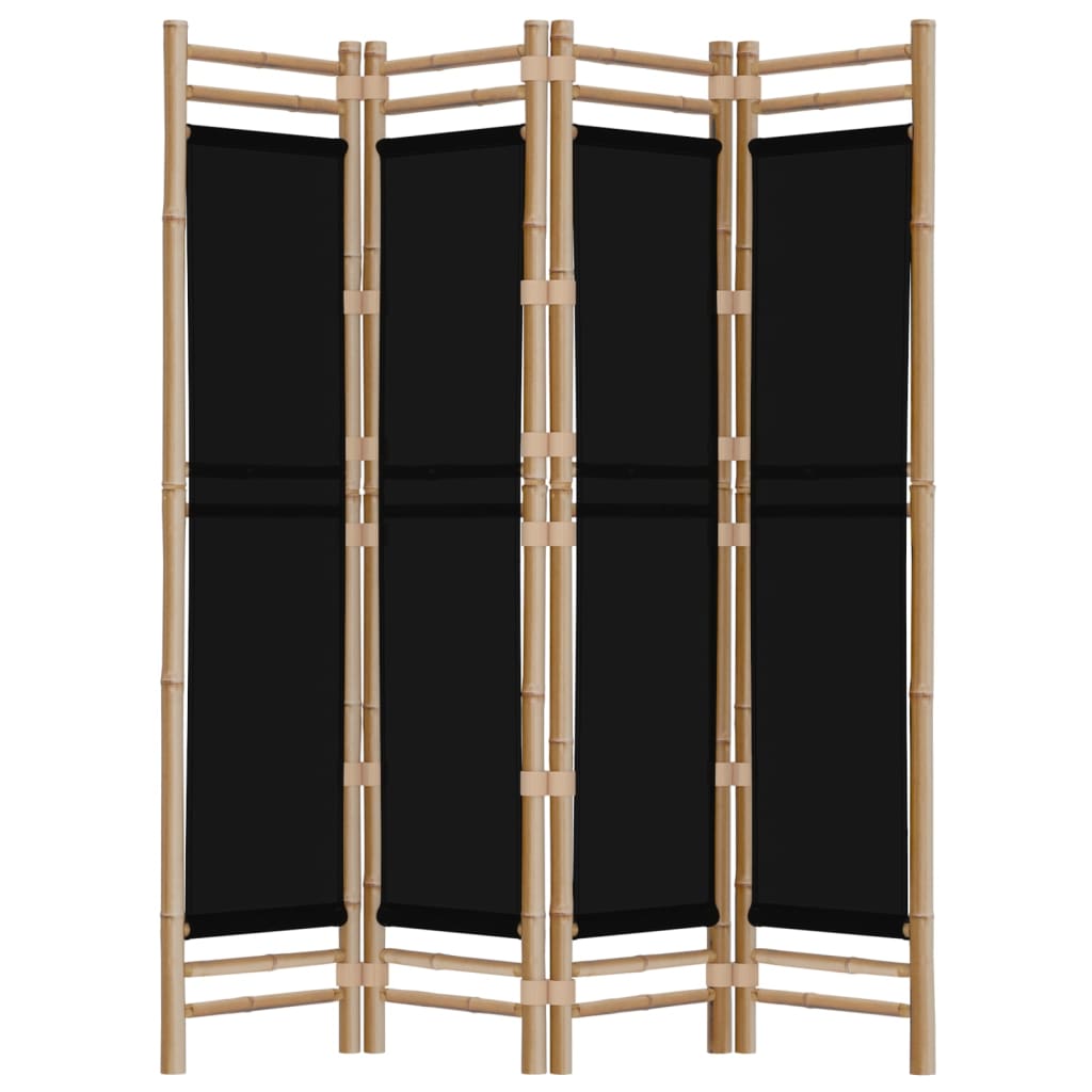 Kamerscherm 4-panelen inklapbaar 160 cm bamboe en canvas is nu te koop bij PeponiXL, paradijselijk wonen!