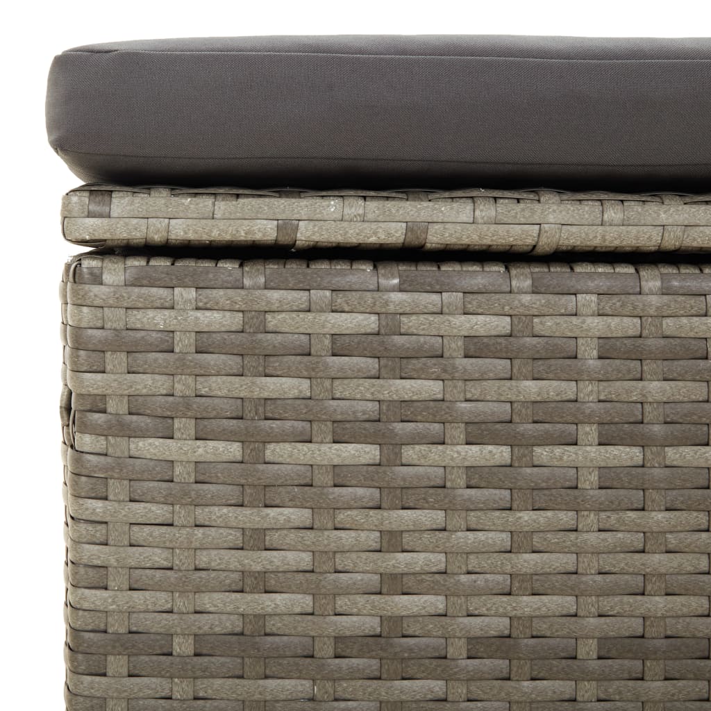 3-delige Loungeset met kussens poly rattan grijs is nu te koop bij PeponiXL, paradijselijk wonen!