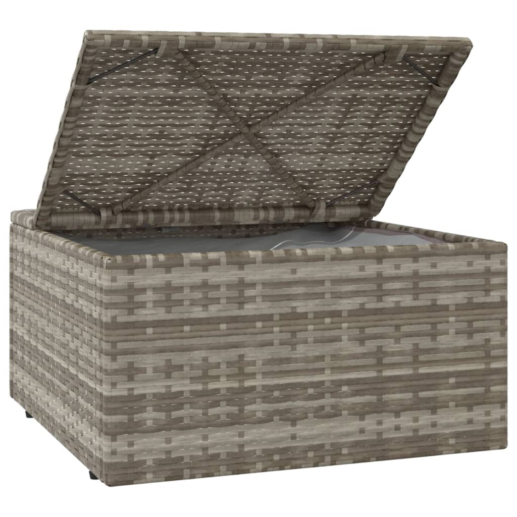 4-delige Loungeset met kussens poly rattan grijs is nu te koop bij PeponiXL, paradijselijk wonen!