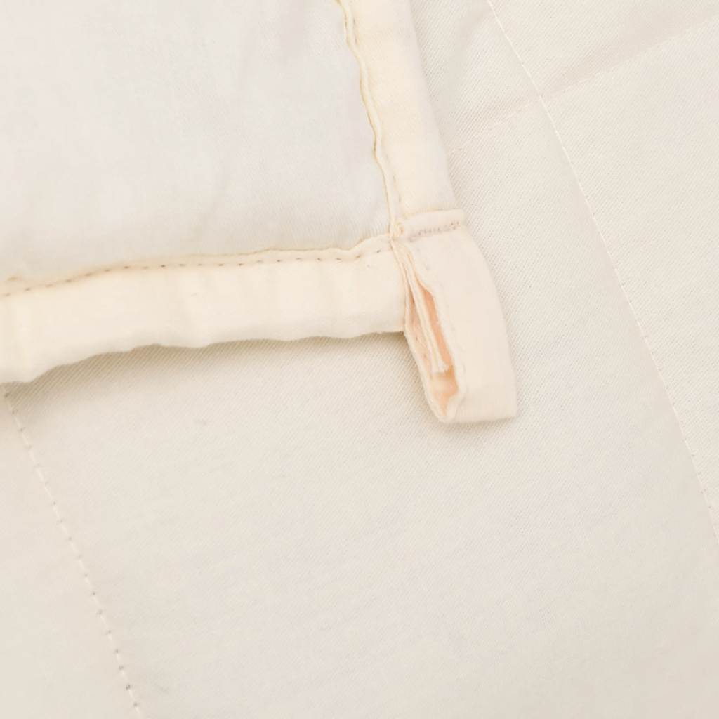 Verzwaringsdeken 155x220 cm 7 kg stof lichtcrèmekleurig is nu te koop bij PeponiXL, paradijselijk wonen!