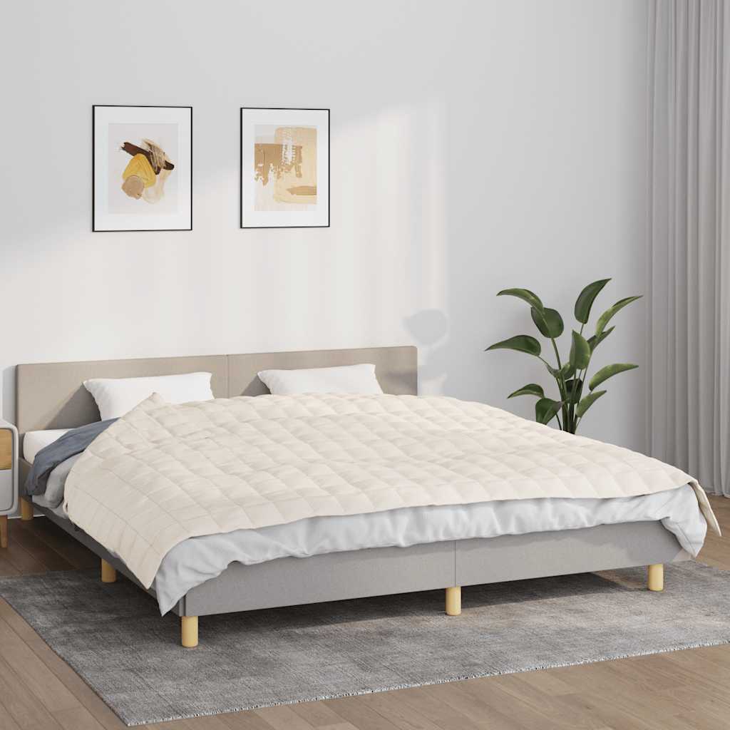 Verzwaringsdeken 155x220 cm 11 kg stof lichtcrèmekleurig is nu te koop bij PeponiXL, paradijselijk wonen!