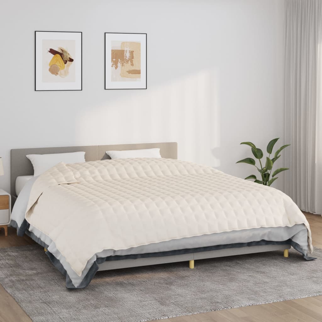 Verzwaringsdeken 235x290 cm 15 kg stof lichtcrèmekleurig is nu te koop bij PeponiXL, paradijselijk wonen!