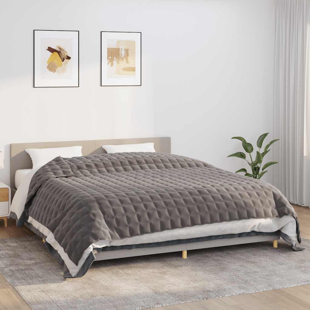 Verzwaringsdeken 235x290 cm 15 kg stof grijs is nu te koop bij PeponiXL, paradijselijk wonen!